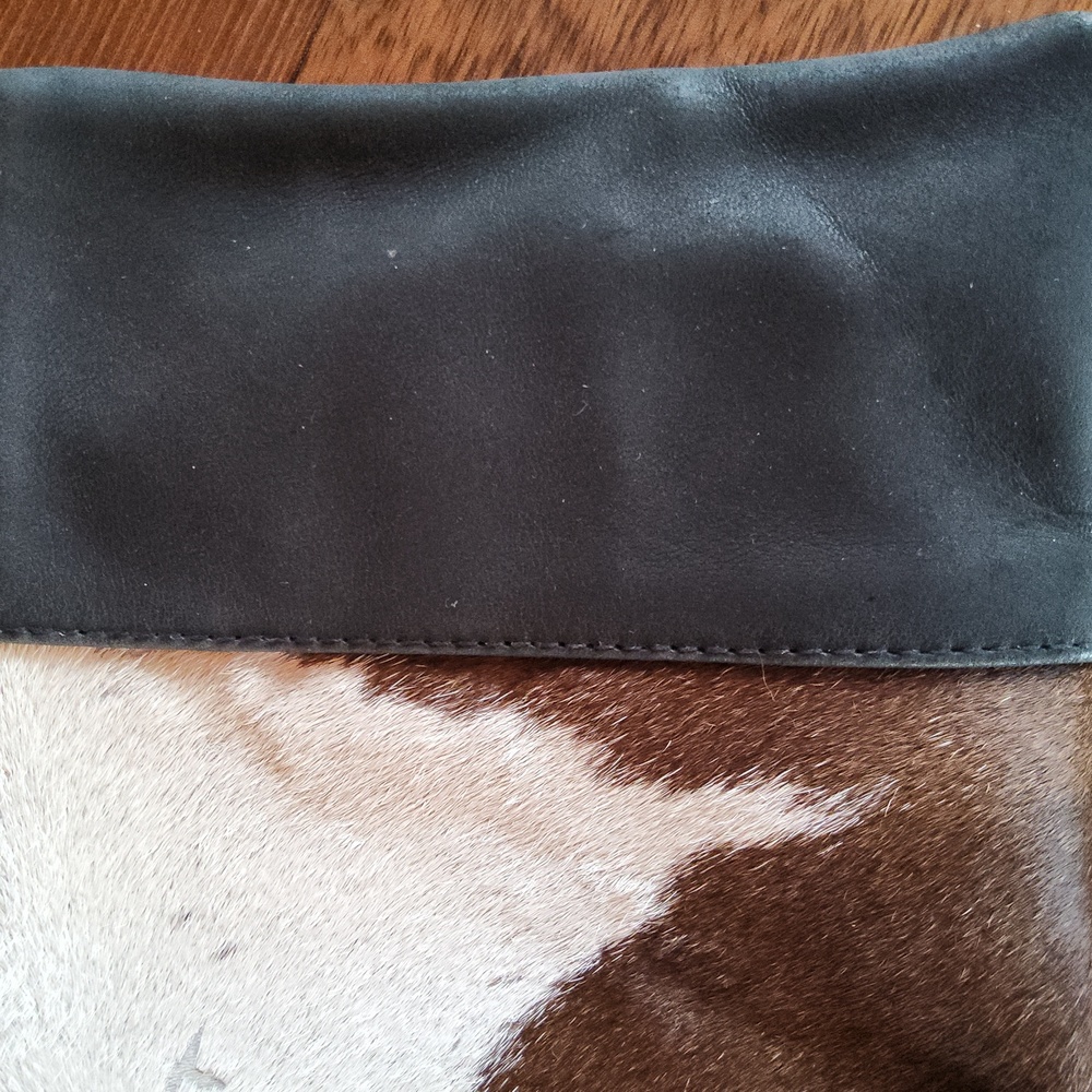 Leather cow hide clutch - Picture 3 of 5
